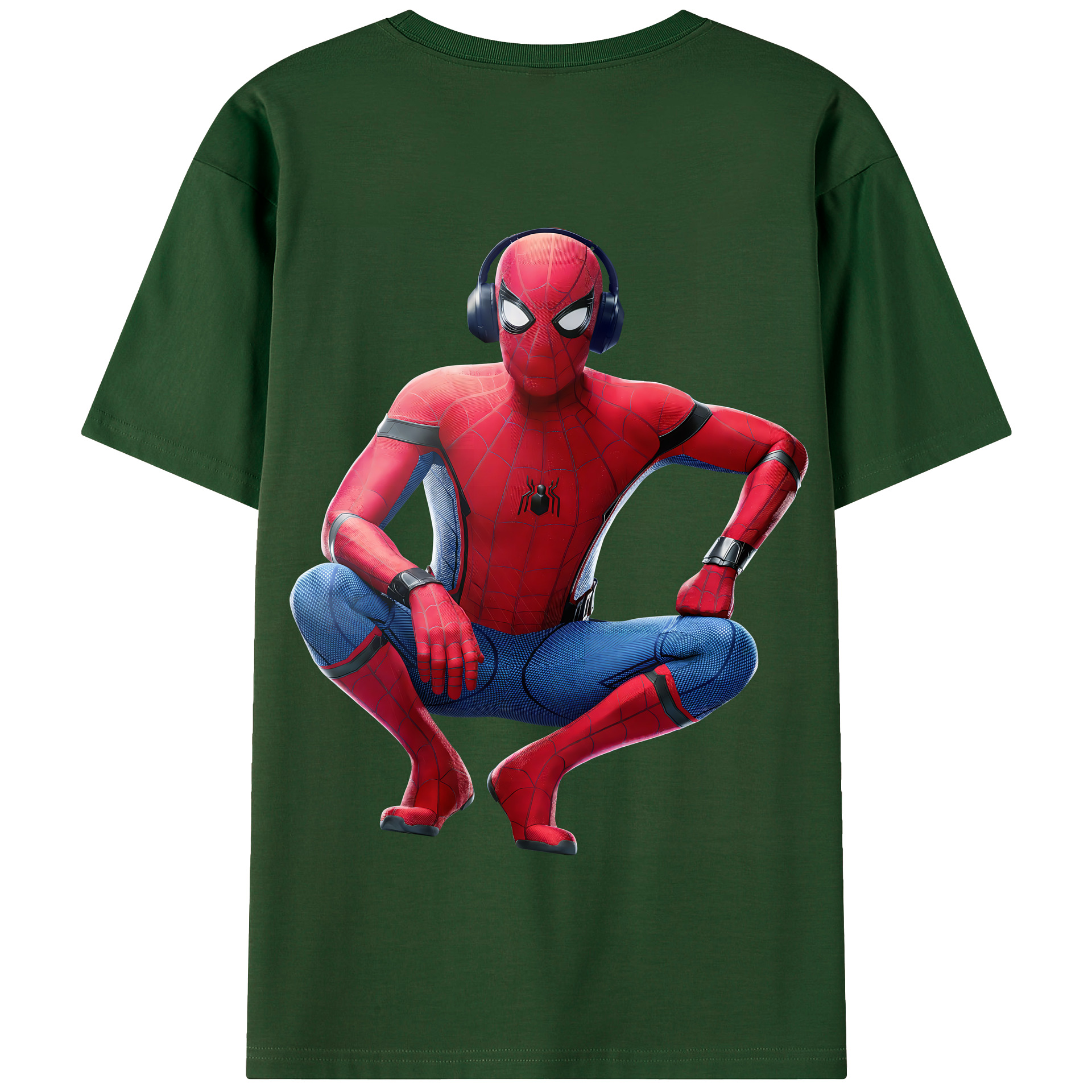 Spider Man スパイダーマン 綿100％半袖Tシャツ（背面プリント）